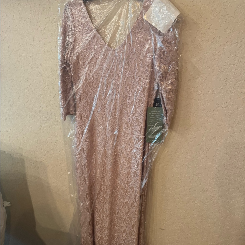 JCPenney Lace Dress in Soft Brown